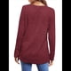 thumbnail image 4 of Camisas de Larga para Mujer, Blusas Holgadas de Cuello Redondo, Elegantes, Informales, para Otoño e Invierno. Rojo L, 4 of 5