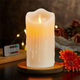 thumbnail image 2 of Velas LED, velas parpadeantes sin llama, velas recargables, velas de cera real con control remoto blanco cremoso, blanco cremoso, 2 of 5