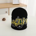 thumbnail image 2 of Ulanda Cute Embroidery Excavator Toddler Kids Beanie Caps Soft Warm Baby Knitted Winter Hat for Boys Girls Age 3-10 (Black, One Size), 2 of 6