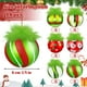 thumbnail image 2 of Decoraciones Del Árbol de Navidad Ornamentos de Bola de Navidad de 2,4 Pulgadas con Pelo Borroso para Árbol Ornamento Verde Rojo Brillante para la Decoración Del Árbol de Navidad, 2 of 2