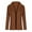 Brown, variant on 2024 Womens Casual Blazers Open Front Crop Blazer Jacket Business Attire Solid Long Sleeve Suit Lapel Collar Slim Cardigan Coat Orange
