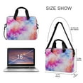 thumbnail image 3 of 16" Laptop Briefcase for Work Travel Laptop Shoulder Bag Carrying Handbag Laptop Case Pink and Blue Tie-dye Pattern, 3 of 8