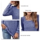 thumbnail image 1 of Tops De Cuello Cuadrado, Camisa De Color Puro De Cuello Cuadrado Amigable Con La Piel A La Moda, Pliegues De Hombro Transpirables Para Mujeres Para El Trabajo De La Vida Diaria, 1 of 5