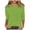Green, variant on Women 3/4 Sleeve Round Neck T-Shirt Soft Cotton Casual Solid Color Top Breathable Loungewear Stretchy Basic Tee for Home Yoga