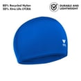 thumbnail image 3 of TYR Adult Fit Lycra Swim Cap - Royal, 3 of 4