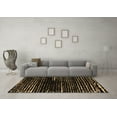 thumbnail image 3 of Ahgly Company Indoor Round Abstract Brown Modern Area Rugs, 5' Round, 3 of 4