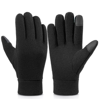 Coach Men's Basic Leather Gloves in Nappa Leather (Black, Medium