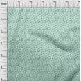 thumbnail image 2 of oneOone Viscose Chiffon Arctic Blue Fabric Leaves,Floral & Triangle Geometric Quilting Supplies Print Sewing Fabric By The Yard 42 Inch Wide, 2 of 4