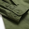 thumbnail image 6 of WAENQINLA Men's Button Down Shirt Lightweight Long Sleeve Cargo Shirt Slim Fit Turn-Down Collar Work Shirt with Pockets, 6 of 6