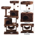 thumbnail image 3 of Topcobe 57.1" Multi-Level Cat Tree, Cat Tower, Car Activity Centre Cat Condo with Sisal-Covered Scratcher Slope, Scratching Posts, Plush Perches, Brown, 3 of 6