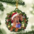 thumbnail image 3 of Adornos para árbol de Navidad, acrílico 2D, lindo perro durmiendo en una taza, colgantes, adornos para el hogar, Navidad, Año Nuevo, suministros para fiestas, 3 of 5