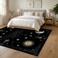 thumbnail image 3 of ODIKA 6'x9' Ultra-Soft Area Rug, Gothic Moth Tarot Academia Witchy Mystical Galaxy Phase Death Flowing Dynamic None Washable, Bare feet friendly, Silk-Touch for Guest Room, Bedroom, 3 of 7