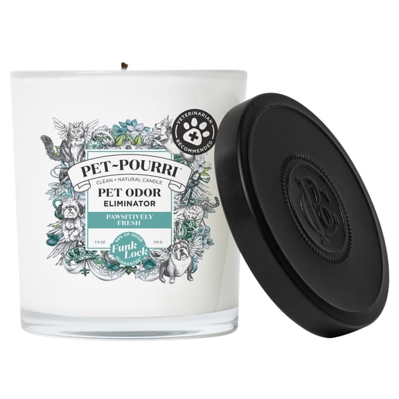 ~Pourri Pet-Pourri Candle 2-in-1 Pet Odor Eliminating Pawsitively Fresh 7.5oz - 7.5 oz
