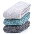 thumbnail image 3 of Yoicy Women's Extra Thick Wool Socks Heavy Thermal Winter Warm Crew Socks,3Pairs,Assorted, 3 of 3