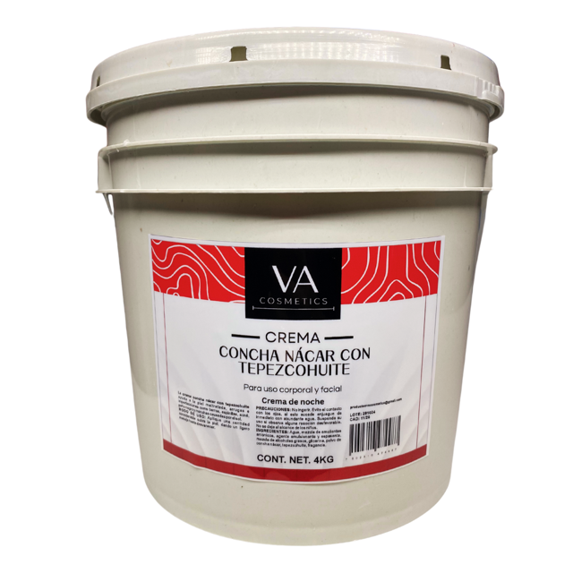 Crema Concha Nácar con Tepezcohuite Corporal Y Facial 4 Kilos VA