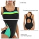 thumbnail image 5 of Traje de baño deportivo de una pieza para mujer Traje de baño atlético elegante e informal a juego para deportes Natación Negro XXL, 5 of 5