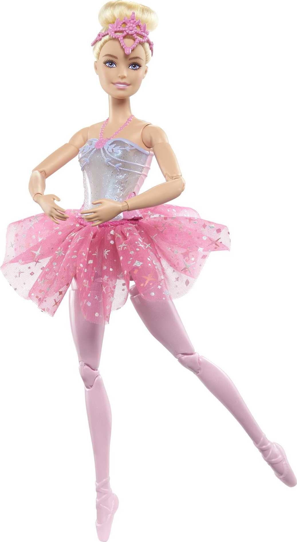 Barbie Dreamtopia Twinkle Lights Ballerina Doll, 11.7 in Blonde with Light-up Feature, Tiara & Tutu