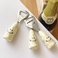 thumbnail image 3 of Cute Smiley Face Beer Bottle Opener - Ceramic Handle, Standable Stainless Steel Bottle Opener, 3 of 5