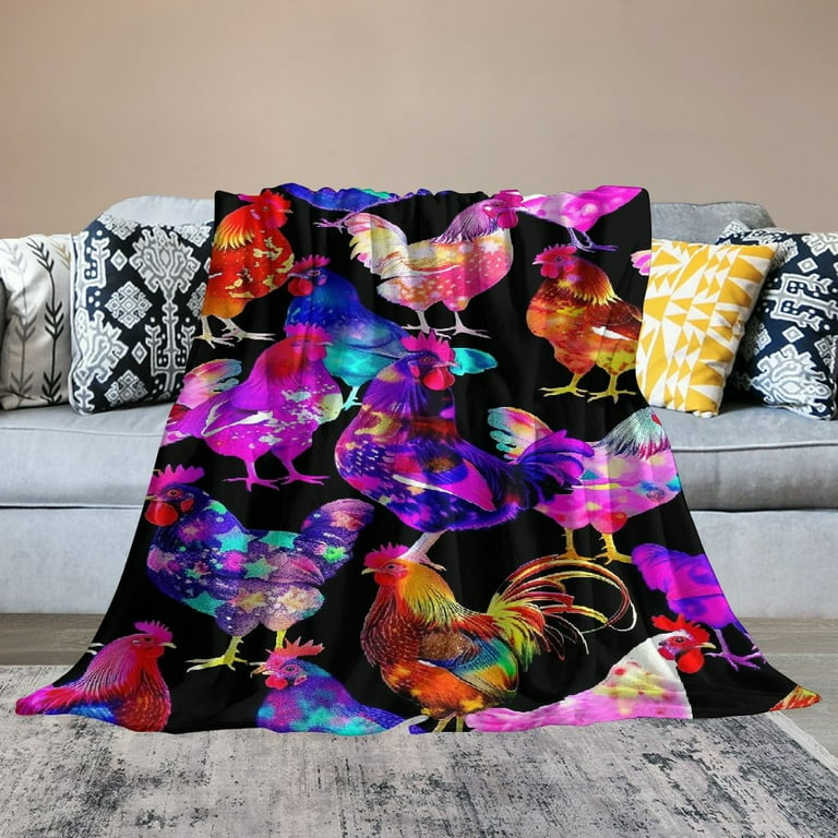JEUXUS Chicken Blanket for Adults,Soft Cozy Chicken Lover Gifts
