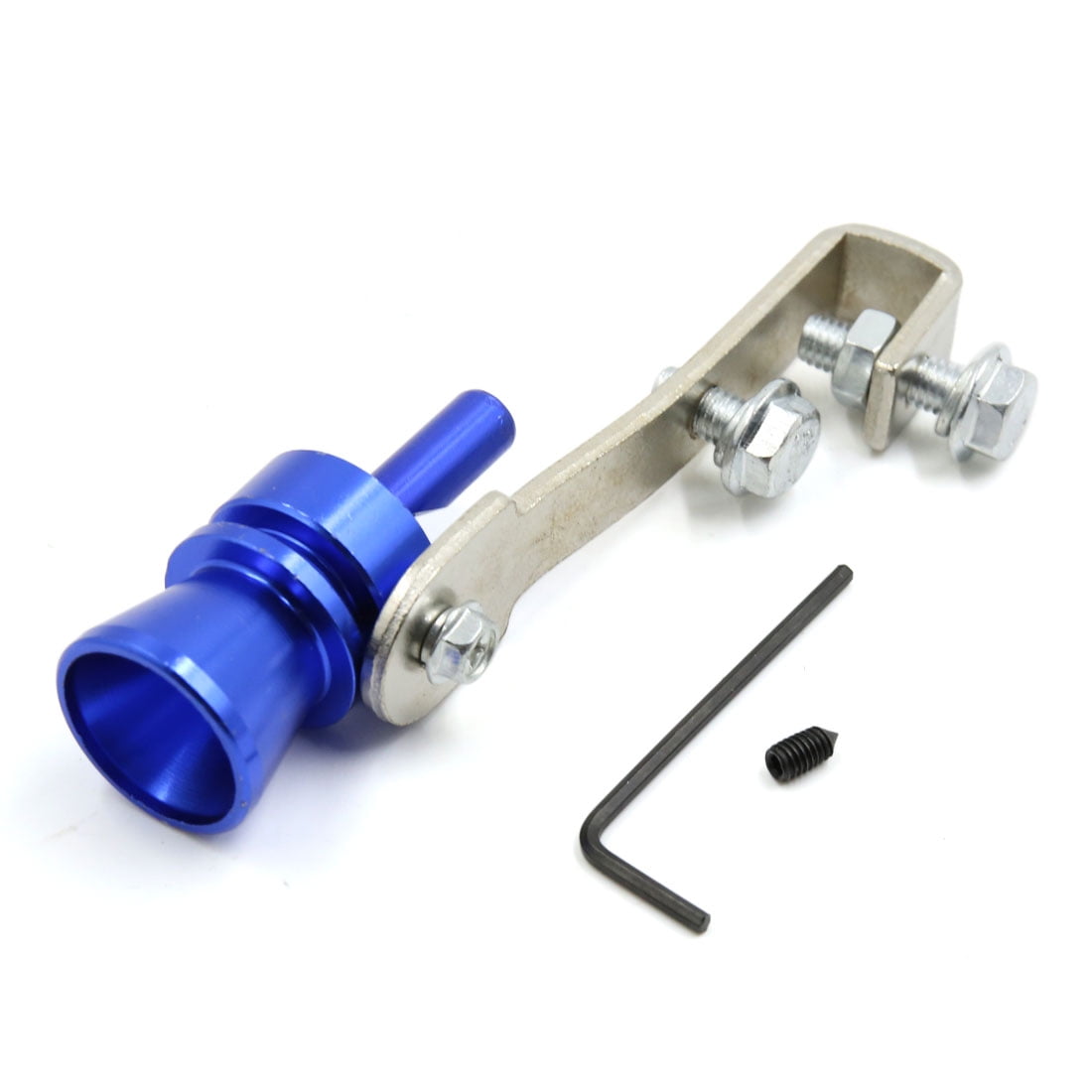 Blue Universal Car Turbo BOV Sound Whistle Simulator Pipe Exhaust Muffler