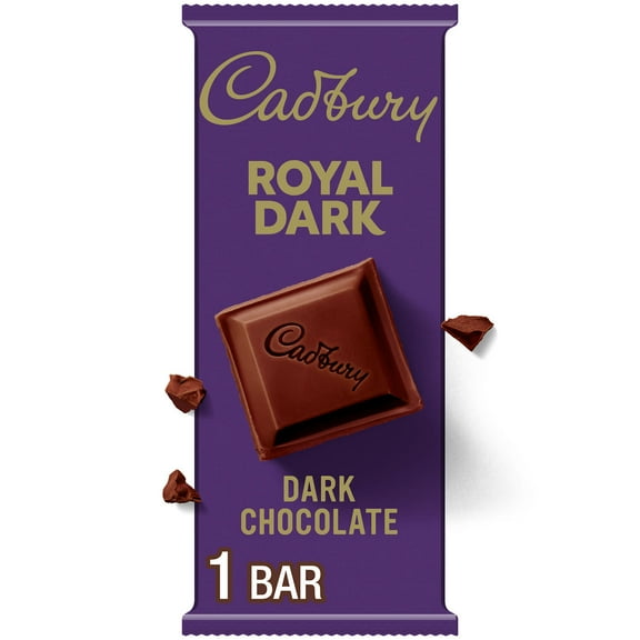 Cadbury Royal Dark Dark Chocolate Candy, Bar 3.5 oz