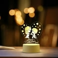 thumbnail image 4 of Kumdkd Creative LED Night Light USB Powered, Acrylic Desk Lamp with Decorative Patterns, Portable Bedside Lamp for Bedroom, Kids Room, Birthday Gift, Warm White Light for Home Decor, 7.9x4.3x4.3in, 4 of 6