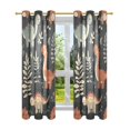 thumbnail image 7 of Yayeee Window Curtains Light Filtering 63"x52" Grommet Panel Pair Home Living Room Decor, Gray Dinosaur, 7 of 7