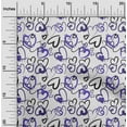 thumbnail image 2 of oneOone Rayon Purple Fabric Valentine Heart Sewing Fabric By The Yard Printed Diy Clothing Sewing Supplies 56 Inch Wide, 2 of 4