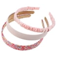 thumbnail image 1 of Juego de 3 diademas de moda, diademas de diferentes diseños, diademas de flores, diademas de color sólido, accesorios para el cabello para mujeres, fiestas, bodas, 1 of 7