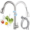 thumbnail image 1 of Mezcladora para fregadero de cuello flexible，Grifos de Cocina Grifo de 360 &deg; Giratorio Grifo，para Cocina Grifos del fregadero de acero inoxidable con pulverizador despleg, 1 of 7