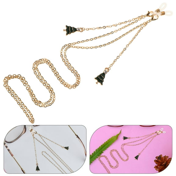 NIAIZEK 1 Pair Metal Sunglasses Chains with Tassel, Assorted Colors, Anti-Loss Eyewear Holder for Women, Office, School, and Daily Use