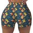thumbnail image 2 of Lsque Blue Floral Pattern High Waisted Biker Shorts for Women-Tummy Control Fitness Athletic Workout Running Yoga Gym Shorts,Moisture-Wicking-XX-Large, 2 of 9