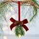 thumbnail image 3 of xihome Adorno colgante de campanilla de viento con lazo navideño de franela afelpada para decorar el rbol de Navidad y fiestas., 3 of 6