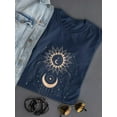 thumbnail image 3 of Golden Astral Decoration Shaped T-Shirt Women -Image by Shutterstock, Female Medium, 3 of 4