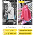 thumbnail image 5 of Michellecmm Kids Rain Poncho Cartoon Raincoat Jacket Cute Rain Coat Toddler Boys Girls Rain Cape Light Waterproof Hoodie Outwear, 5 of 8