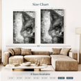 thumbnail image 4 of Elephant Stock Fox Face Black And White Wall Art - Vertical Canvas Wall Art - Living Room Wall Decor - Animal Canvas - Gray And Black Decor - 32" x 48", 4 of 8