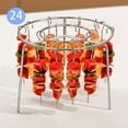 thumbnail image 1 of HLONK 1 Set 6.3 Inch Air Fryer Vertical BBQ Grill Rack  with 10/16/24pcs Skewers  Stainless Steel  for Air Fryer  Meat Skewers  Chicken Legs  Chicken Wings  Ribs  for BBQ Grill  Smoker  O, 1 of 7