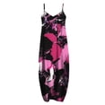 thumbnail image 4 of Lenago Robe de Bal Grande Taille Femme Été Imprimée Sans Manches Col Rond Aguichant Robe d'Été Décontractée Fluide Robe de Plage en Liquidation, 4 of 5