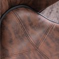 thumbnail image 4 of Roundhill Furniture Masaccio Weathered Brown Upholstery Airlift Adjustable Swivel Barstool with Chrome Base, Set of 2, Fabric, 4 of 10
