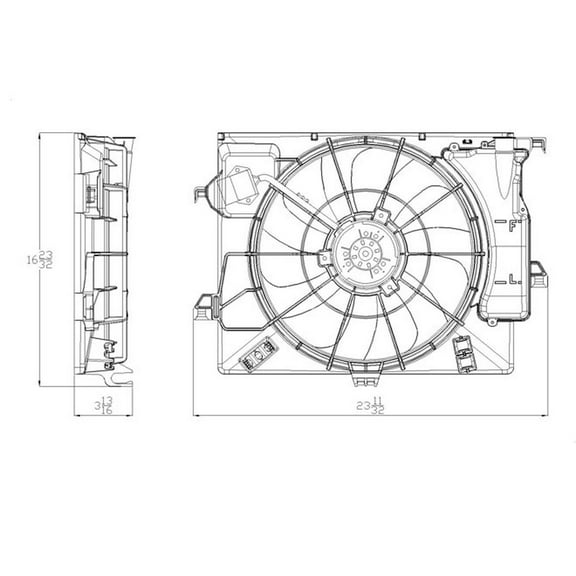 Dual Radiator and Condenser Fan Assembly Fits 2013 Hyundai Veloster