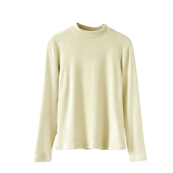 Ltctricy Women's Plus Size Thermal Shirts Fleece Lined Long Sleeve Mock Neck Basic T Shirts Base Layer Tops Soft Warm Undershirts(Green,X-Large)
