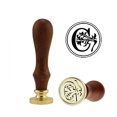 thumbnail image 1 of Juego de sellos de cera de sellado de letras Juego de sellos de sello retro con mango de madera y cabeza de cobre Advancent  EL4447-03B, 1 of 2