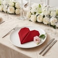 thumbnail image 3 of Unique Bargains 12 Pack Washable Polyester Cloth Napkins for Dining Wine Red 17"x17", 3 of 6