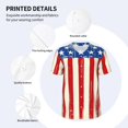 thumbnail image 3 of KLL America Flags2 for Men's Baseball Shirts,Short Sleeve Casual Shirts Button Down Shirt for Men Beach Summer Wedding Shirt-4X-Large, 3 of 7