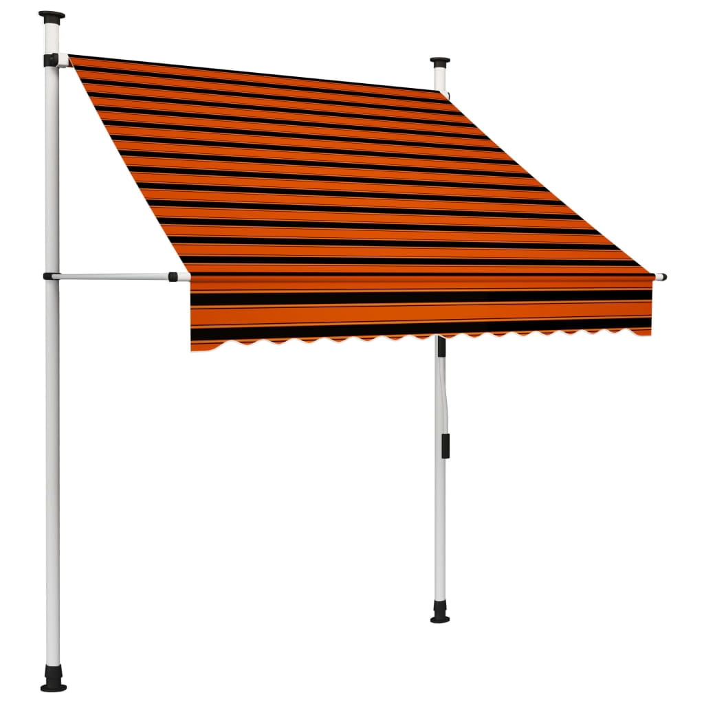 vidaXL Retractable Awning Orange and ...