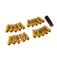 thumbnail image 1 of 20 piezas M12X1.25mm tuercas de llanta de aluminio sintonizador extendido extremo cerrado dorado Baoblaze Tuercas de la rueda de carrera, 1 of 8