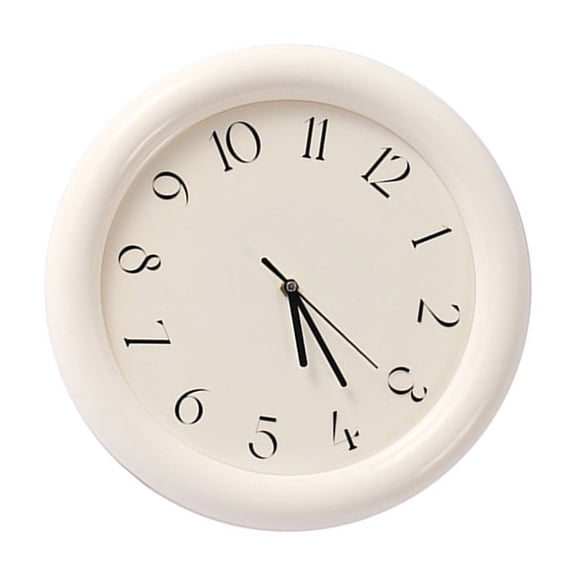 Elegant Wall Clock 30cm Round Precisions Movement Nonticking Timepieces for Kitchen Study Room