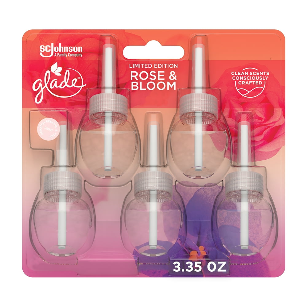 Glade Plugins Scented Oil, Rose & Bloom, Scented Oil Diffuser, 5