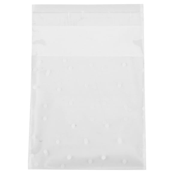 200 Pcs Self Adhesive Candy Bag Cookie Bags Self-Adhesive Sealing Polka Dot Clear Bags Plastic Party Bag for Cookie