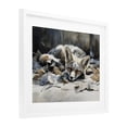 thumbnail image 2 of Stupell Industries Rustic Lodge Blue Fox Resting Among Leaves White Framed Print Under Glass, 16 x 13, by Franklyn Gregory, 2 of 8